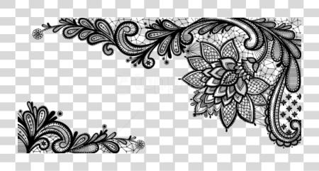 下载 黑色 Lace Ornamentpicture 黑色 花卉 Border PNG file