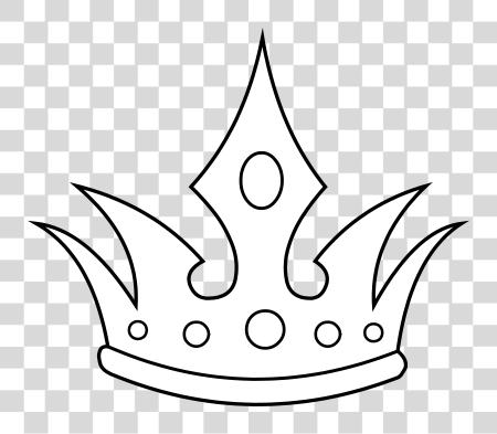 Download Prince Crown Black And White Pictures White Crown With Black PNG file