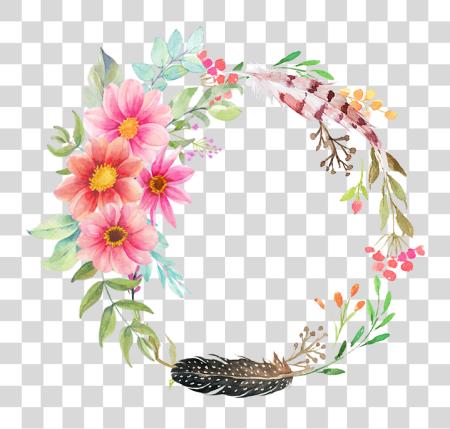 Download Flower Frame Flower Ring Frame PNG file