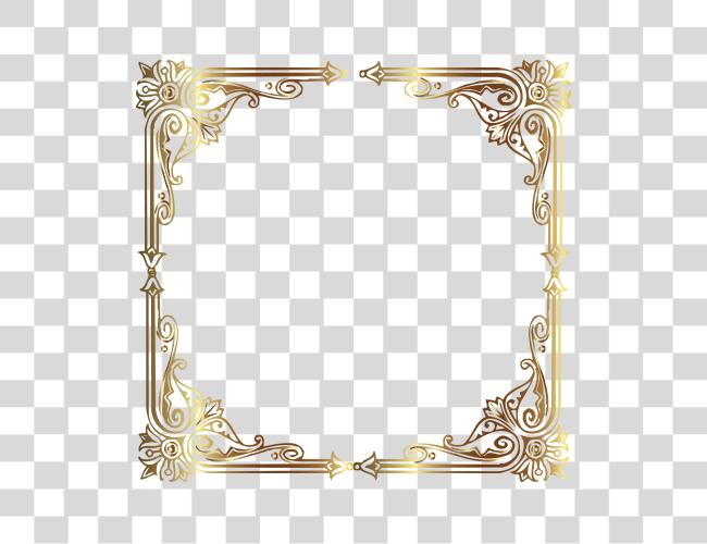 Download Vintage Gold Frame Gold Frame High Resolution Clip Art