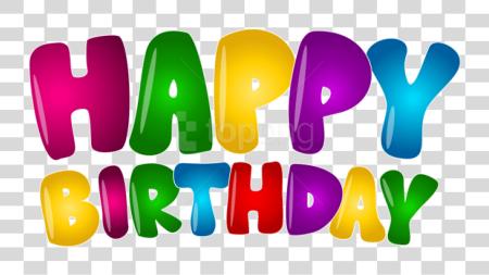 Download Happy Birthday Colorful Text Happy Birthday Balloon PNG file