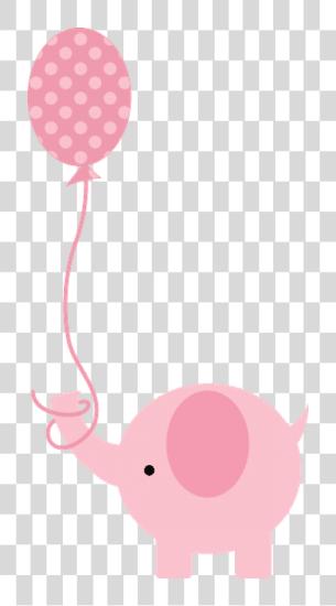 Download Pink Baby Shower Elephant Baby Shower Elephant PNG file