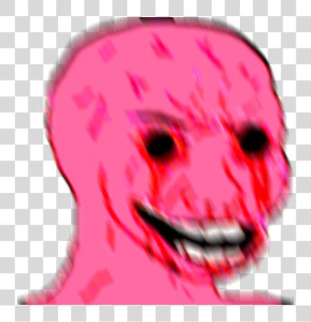 Download Bloody Creepy Pink Face Meme PNG file