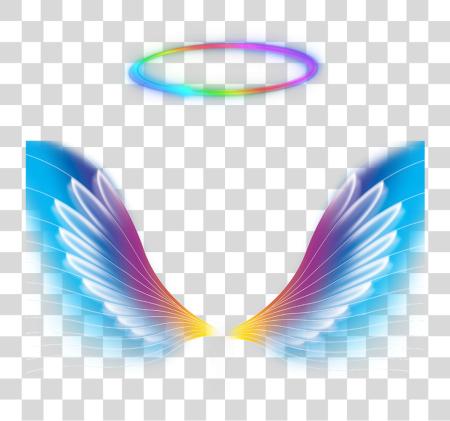 Download ángel alas halo arco iris colorido galaxy colorfulangel ángel alas con color PNG file