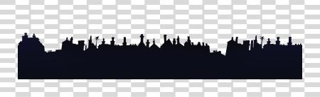 下载 城市 Mary Poppins Rooftop Silhouette PNG file