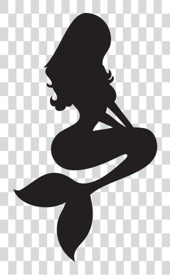 Download mermaid silhouette Mermaid Silhouette PNG file