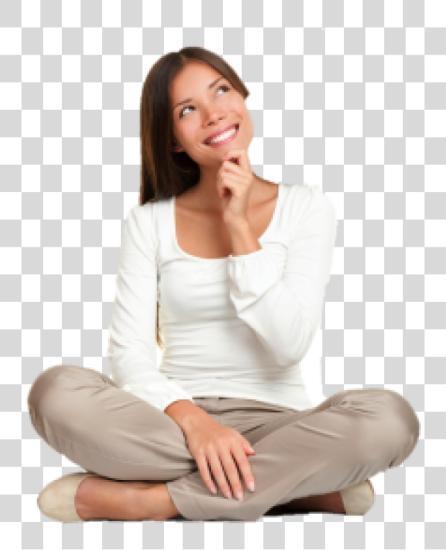 Download Thinking Woman Girl Thinking PNG file