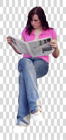 Download Sitting Person People Sitting Reading PNG file