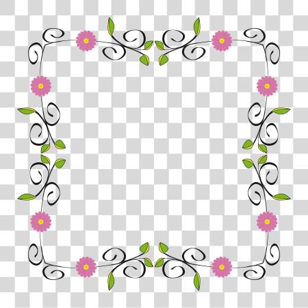 Download Jpg Library Extended Big Image Frame Border Design Flower PNG file