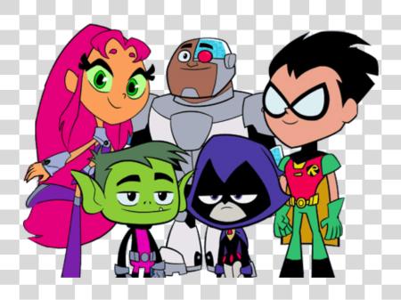 下载 teentitansgo raven robin starfire cyborg 团队 Titans Go Operation Dude Rescue PNG file