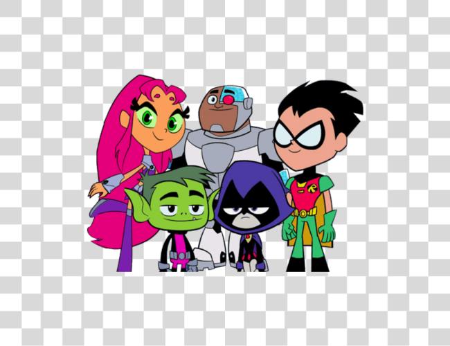 下载 teentitansgo raven robin starfire cyborg 团队 Titans Go Operation Dude Rescue Clip 艺术