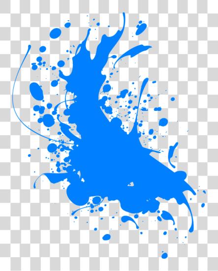 Download Blue Paint Splatter Color Splash Blue PNG file