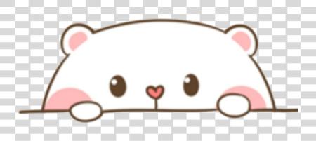 下载 cute bear sticker kawaii 粉红色 mochi 粉红色 Kawaii Sticker PNG file