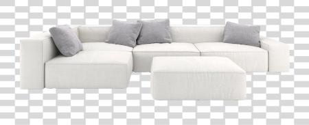 Download modular sectional white nice look sofa PNG file