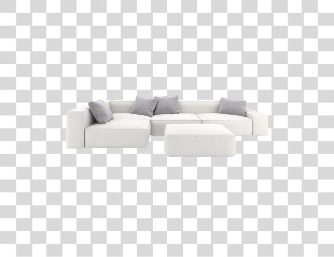 Download modular sectional blanco agradable mirar sofa Clip arte