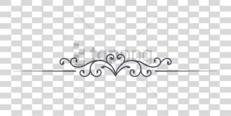 Download Single línea Border Designs Image con caligrafía PNG file