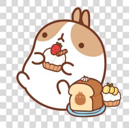 Download Molang lindo Asian Bunny caricatura PNG file