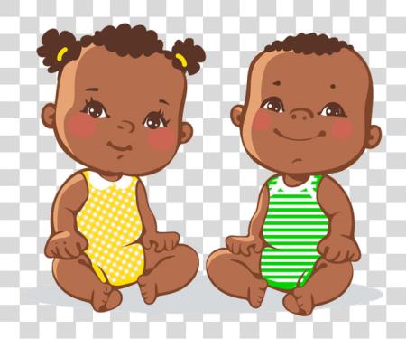 Download Black Baby Girl And Boy Image Black Babies PNG file