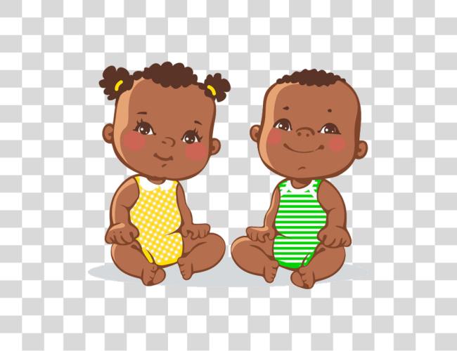 Download Black Baby Girl And Boy Image Black Babies Clip Art