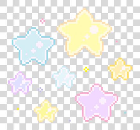 下载 Pixel Stars Gif Kawaii Pixel Stars PNG file