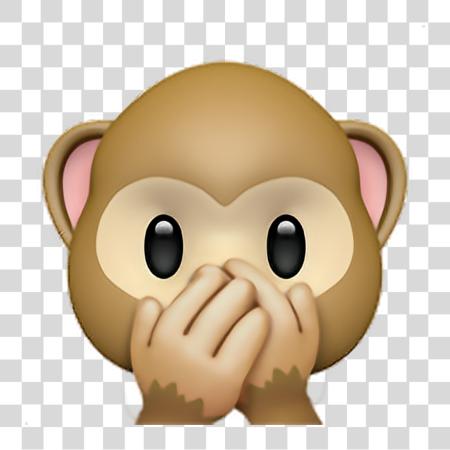 Download Monkey Sticker Speak No Evil Monkey Emoji PNG file