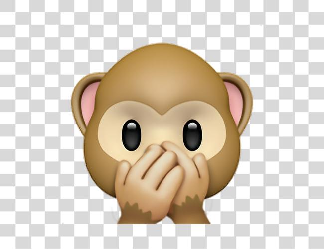 تحميل Monkey ملصق Speak No Evil Monkey إيموجي مقطوعة فن