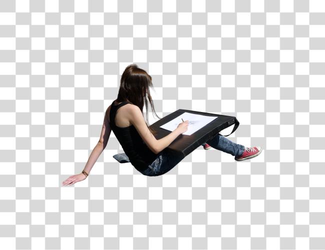 Download Girlsittingdrawing People Sitting Reading Clip Art