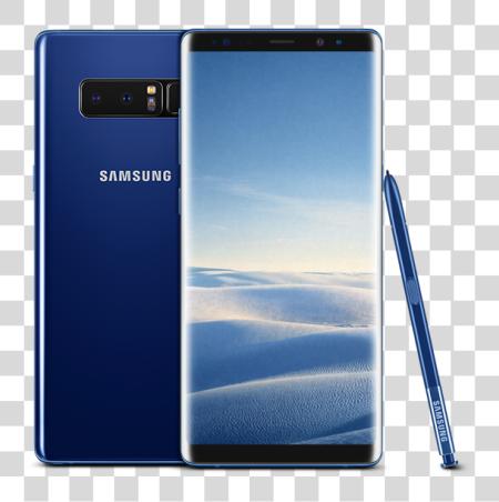 Download Mobile Phone Samsung Galaxy Note 8 Blue PNG file