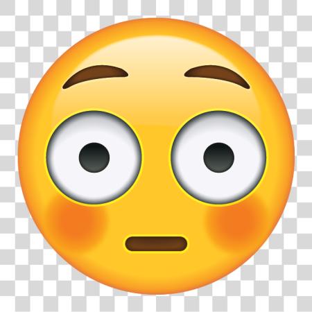 Download Flushed Face Emoji Wide Eyed Emoji PNG file