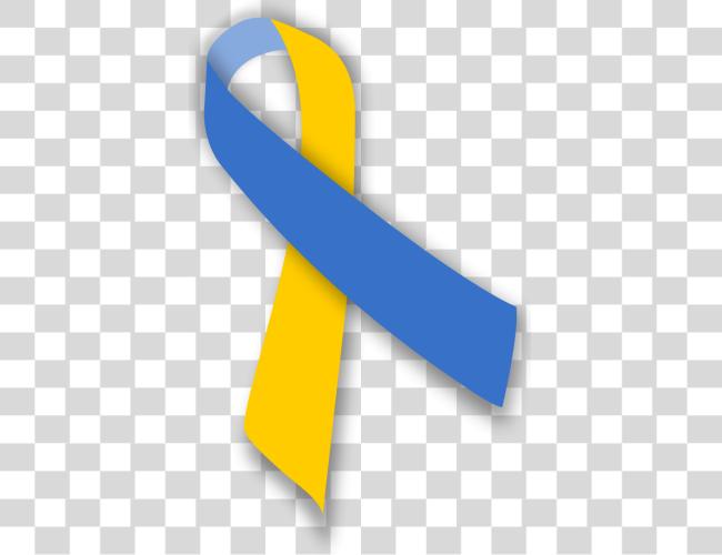 Download Blue And Yellow Ribbon Down Syndrome Symbol Clip Art