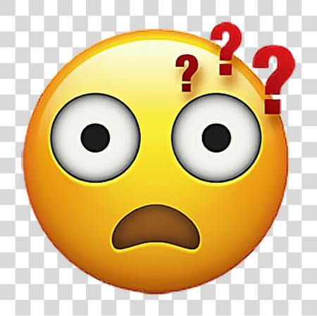 تحميل إيموجي Emojisticker ملصق ملصقات Confused وجه مبتسم Omg وجه مبتسم بي ان جي ملف