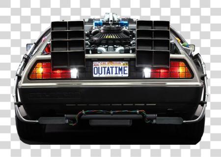 Download Delorean Back View Back To The Future Delorean Tail Lights PNG file