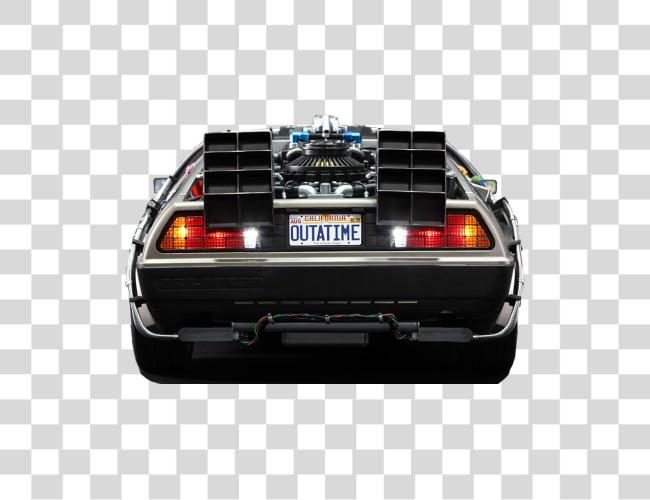 Download Delorean Back View Back To The Future Delorean Tail Lights Clip Art