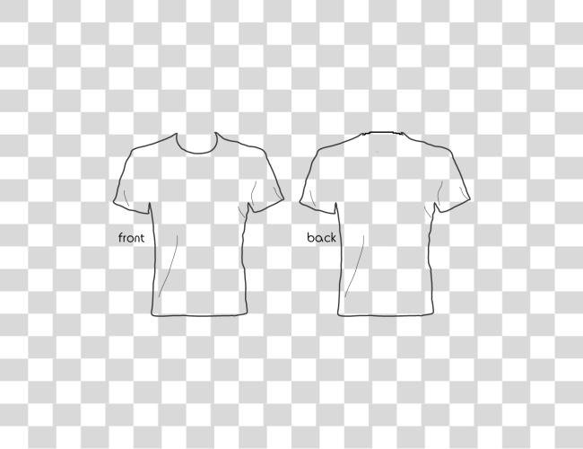 下载 T Shirt Plain 白色 Template Clip 艺术