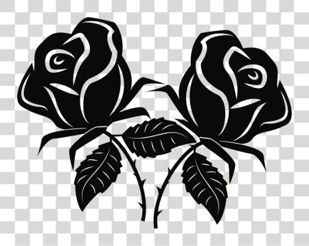 下载 黑色 Rose Sticker Corel Bunga Mawar Hitam Putih PNG file