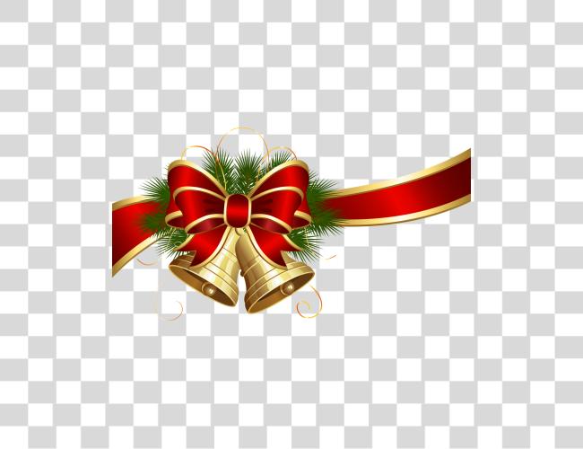 Download Christmas No Christmas Bow With Bells Clip Art