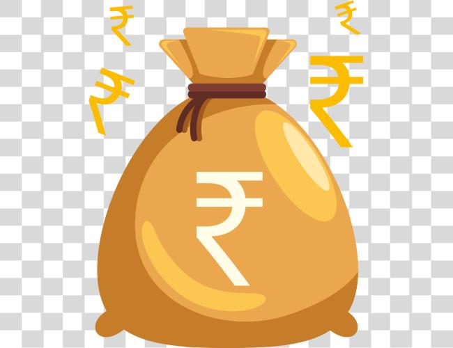 Download Indian Rupees Bag Clip Art