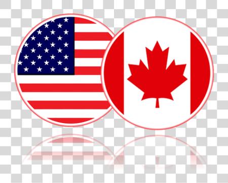 Download Us y Canada bandera Buttons estados unidos Canada bandera PNG file