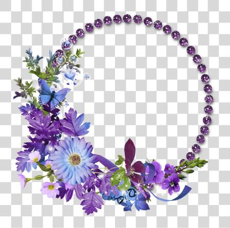 Download Flower Frame Background Flower Circle Frame PNG file