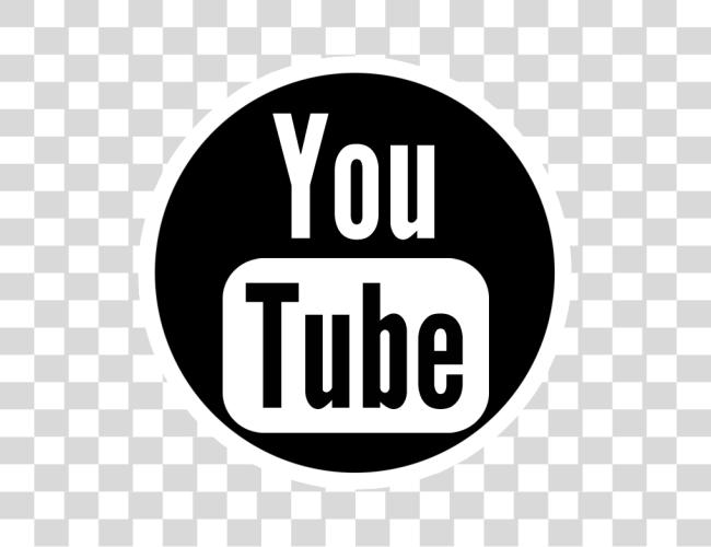 Download logotipo computadora Youtube Icons Hq Youtube Button negro y blanco Clip arte