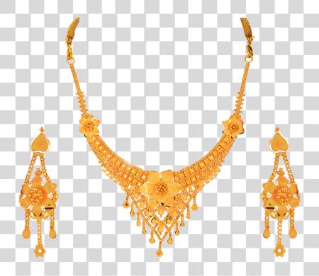 Download Indian Gold Jewellery Necklace Sets Gold Necklace Set PNG file