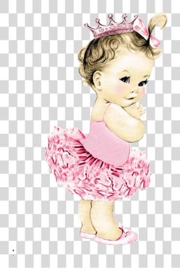 Download Black Baby Vintage Princess Baby Girl PNG file