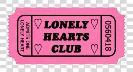 Download Ticket Pink Lonely Sad estético Pinkaesthetic Grunge Marina y el Diamonds Lonely corazones club PNG file