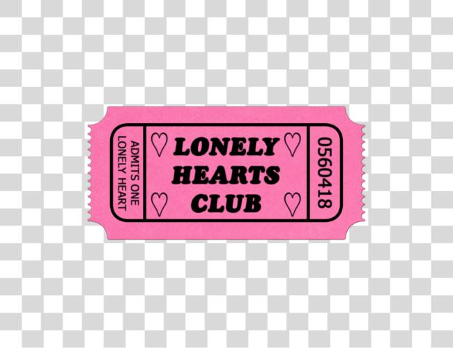 Download Ticket Pink Lonely Sad Aesthetic Pinkaesthetic Grunge Marina And The Diamonds Lonely Hearts Club Clip Art