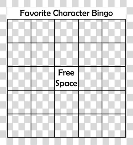 Download Favorite Character Bingo Space Favourite Character Bingo Template PNG file