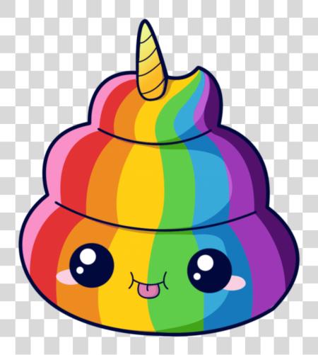 Download arco iris Mq unicornio emoji emojis Kawaii Poop emoji PNG file