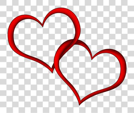 Download Heart Outline Couple Red Hearts PNG file