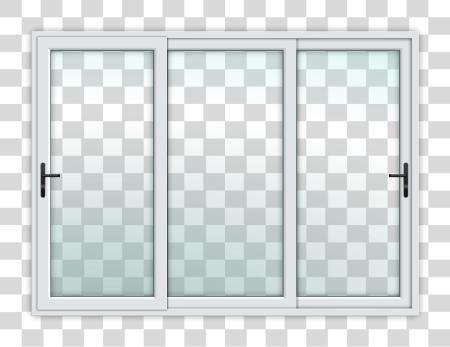 下载 Glass Panel 3 Panel Sliding Window PNG file