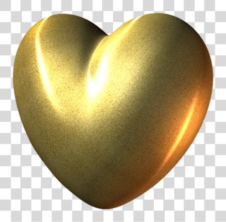 下载 黄金 Heart Picture 金黄 心 PNG file