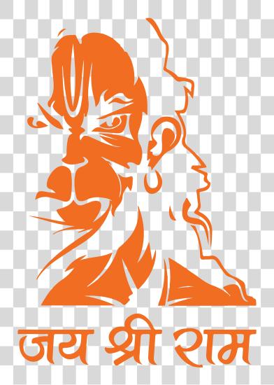 下载 Jai Shri Ram Printer Image Hanuman Stickers 为了 Bikes PNG file